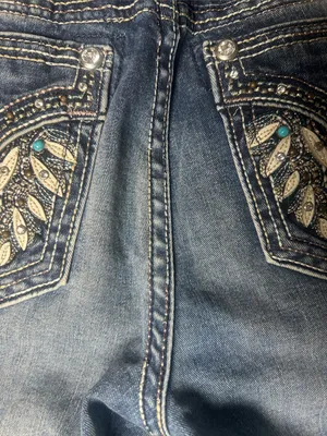 Miss Me Jeans Women's Size 30 Hailey Skinny Jeans Embellished Embroidered Bling thumbnail 11