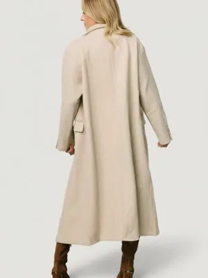 Baltic Born Anderson Double Breasted Long Coat Natural Size M/L thumbnail 3