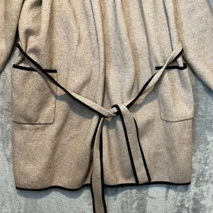White + Warren Shawl Collar Sweater Coat‎ Large Modern Timeless Chic Effortless thumbnail 2