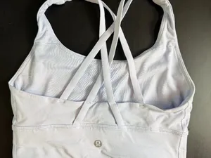 Lululemon Energy Long Line Light Blue or Lilac sports bra Size 4 thumbnail 2
