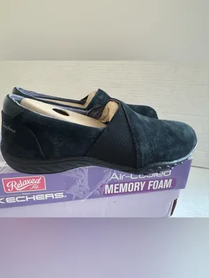 Skechers Breathe Easy Kindred Women’s Slip on suede Shoes Memory Foam black 5 thumbnail 2