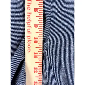 Zara Blue Linen Blend High Waist Straight Leg Trouser Pant Sz Large Minimalist thumbnail 10