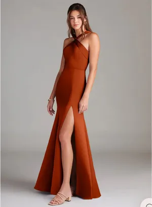 Azazie Rust Dress thumbnail 6