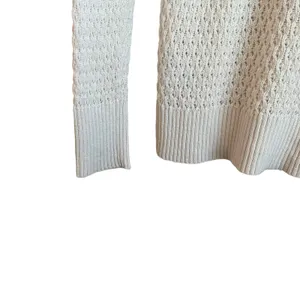 American Eagle Women Tunic Sweater M Ivory Large‎ Loop Open Knit Casual Neutral thumbnail 4