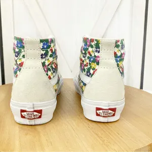 Vans Sk8 Hi Tapered Floral Sneakers White Suede Canvas‎ Multi 3.5 Men 5 Women thumbnail 5