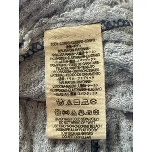 Free People We The Free Laguna Thermal Top XS Dusty Blue Oversized Waffle Knit thumbnail 6