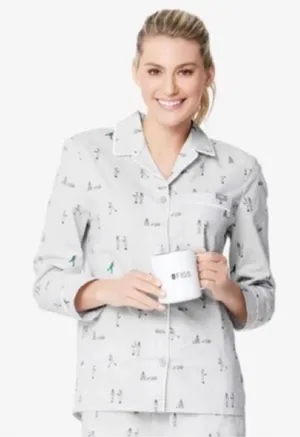 Figs Night Shift Pajama Top Size Medium thumbnail 1