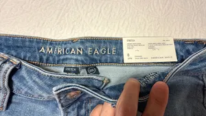 American Eagle Outfitters Light Blue Wide-Leg Cargo Jeans thumbnail 4
