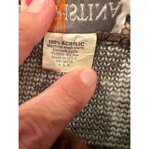 Vintage Cristina Southwestern Fair Isle Knit Oversized Cozy Sweater M/L thumbnail 7