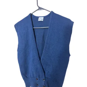 Bedford‎ Fair Vintage Navy Blue Knit Sweater Vest V-Neck Sleeveless M thumbnail 2