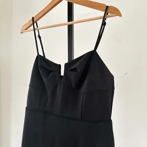Lulus Romantic Existence Black Column Maxi Dress Size L thumbnail 3
