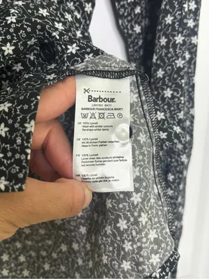 Barbour Floral Print Cottage-core Button Up Francesca Shirt with Lace Collar thumbnail 9