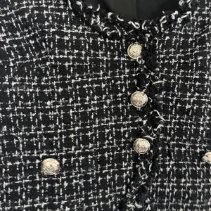 Derek Lam Collective Cropped Button Up Tweed Blazer Jacket Size 8 Boucle Twee thumbnail 3