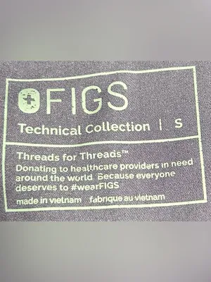 FIGS Women's Size S Dark Purple Henley Rafaela Oversized Scrub Top thumbnail 2