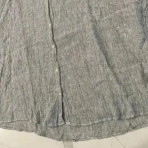 Tahari Gray 100% Linen Oversized Shirt Dolman Sleeve Top Women's Small Casual thumbnail 2