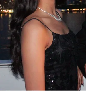 black sequin mermaid prom dress thumbnail 3