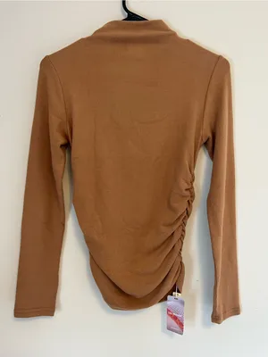 NWT OGL Eco Mousse Ruched Long Sleeve Premium warmth mock neck Shirt small thumbnail 3