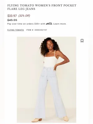 Flying Tomato Light Blue High-Rise Wide Leg Jeans thumbnail 7