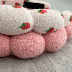 Celavi X Strawberry Shortcake Spa Sponge Bubbled Handmade Headbands 2 Pack Pink thumbnail 7