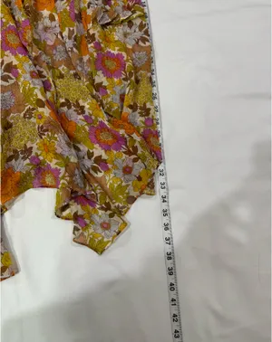 Veronica Beard Silk Floral Ruffle Midi Skirt Asymmetric Garden- 4 thumbnail 7