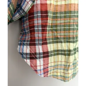 ANTHROPOLOGIE Pilcro Half-Sleeve Batwing Blouse Plaid Women's Size Medium thumbnail 11
