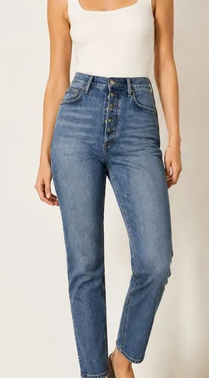 Agolde Revolve High Waist High Rise Nico Slim Jeans 28 thumbnail 1