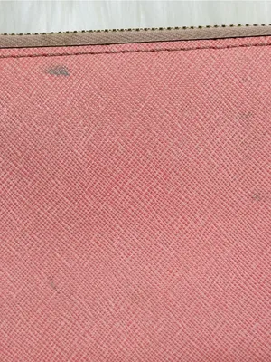 Michael Kors Pink Saffiano Zip Wallet with Gold Hardware thumbnail 6