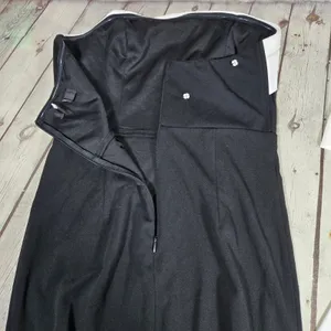 Lulus Fabulous Phenomenon Black White Strapless Bow Midi Dress Wedding Guest thumbnail 5