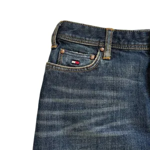 Tommy Hilfiger Women's Denim Midi Skirt Blue 0 Pencil Stretch Y2K Distressed thumbnail 7