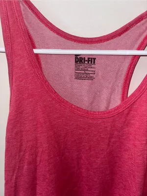 Nike Women's Hot Pink Racerback Tank Top thumbnail 4