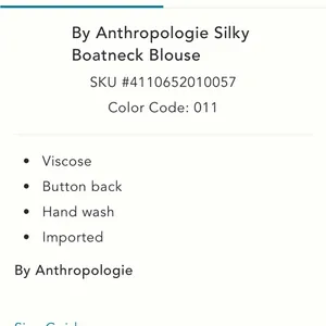 New With Tags By Anthropologie Silky Boatneck Blouse Sz M thumbnail 5
