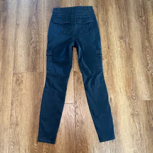 Spanx Gray Cargo Skinny Pants Stretch Twill Womens Size Large Tall Elastic Waist thumbnail 10