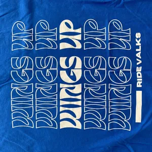 Gildan cobalt royal blue and white womens Johnson Family Hall Notre Dame tee thumbnail 6