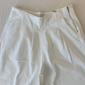 Maeve Anthropologie Wide Leg Crop Pleated Pants Womens 31T White Denim High Rise thumbnail 10