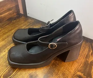 Pop black chunky heel Mary Jane heels size 9.5 thumbnail 1