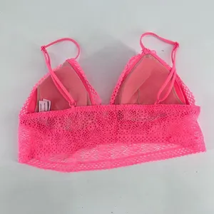 Victoria's Secret Long‎ Line Lacy Bralette in Coral thumbnail 3