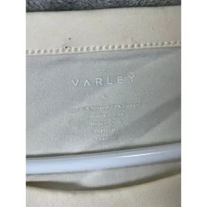 Varley Large Ivory Cream Long Sleeve Performance Top High Low Hem Athleisure thumbnail 6