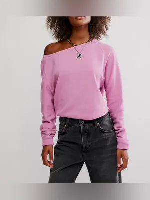 NWT Free People We The Free Jess Long Sleeve - orchid combo - medium thumbnail 5