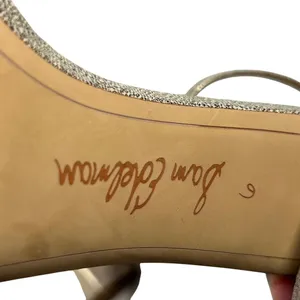 Sam Edelman Yaro Gold Metallic‎ Glitter Ankle Strap Block Heels Women's Size 6M thumbnail 4