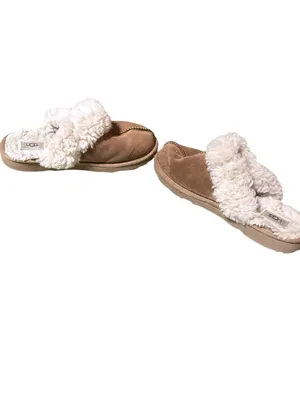 UGG Coquette Suede Sheepskin Slippers Chestnut Women's Size 6 Lug Sole 5125 Warm thumbnail 5