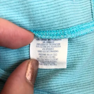 Aerie Ribbed Blue Basic Tank Top M thumbnail 7
