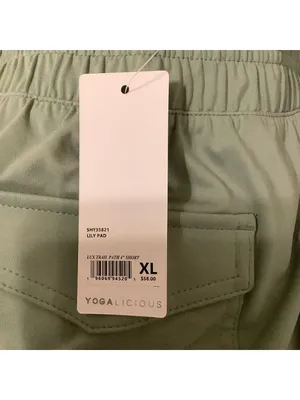 Yogalicious Size XL, Lily Pad Lux Utility 4" Cargo Short. New With Tags thumbnail 7
