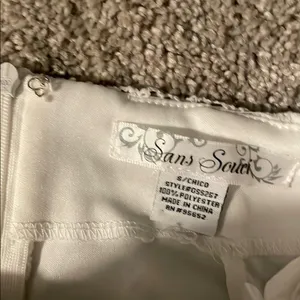 Sans Souci Elegant White Lace Skirt bridal size small thumbnail 6