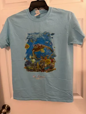 St. Thomas tee shirt Blue Size M thumbnail 1