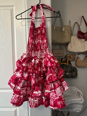 Ruffle mini dress Red Size M thumbnail 2