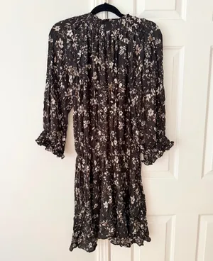 Zara Ruffled Floral Mini Dress, Size S thumbnail 6