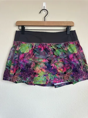 Lululemon Pace Rival Mid-Rise Skirt in Vivid Floral Tone Multi thumbnail 5