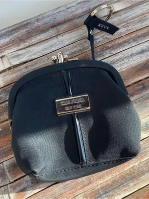 The Filer New York coin purse wallet small black kiss lock multiple compartment thumbnail 1