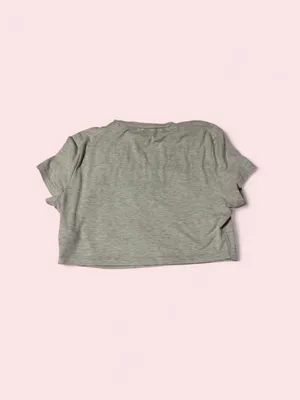 SHEIN Gray 'New York City Brooklyn' Cropped Tee thumbnail 2