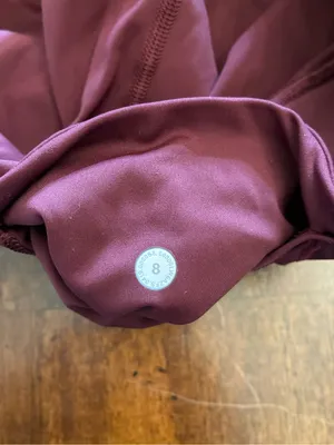 Lululemon Fast and Free Leggings 8 Crop 23" Burgundy Garnet Camo Mesh thumbnail 3